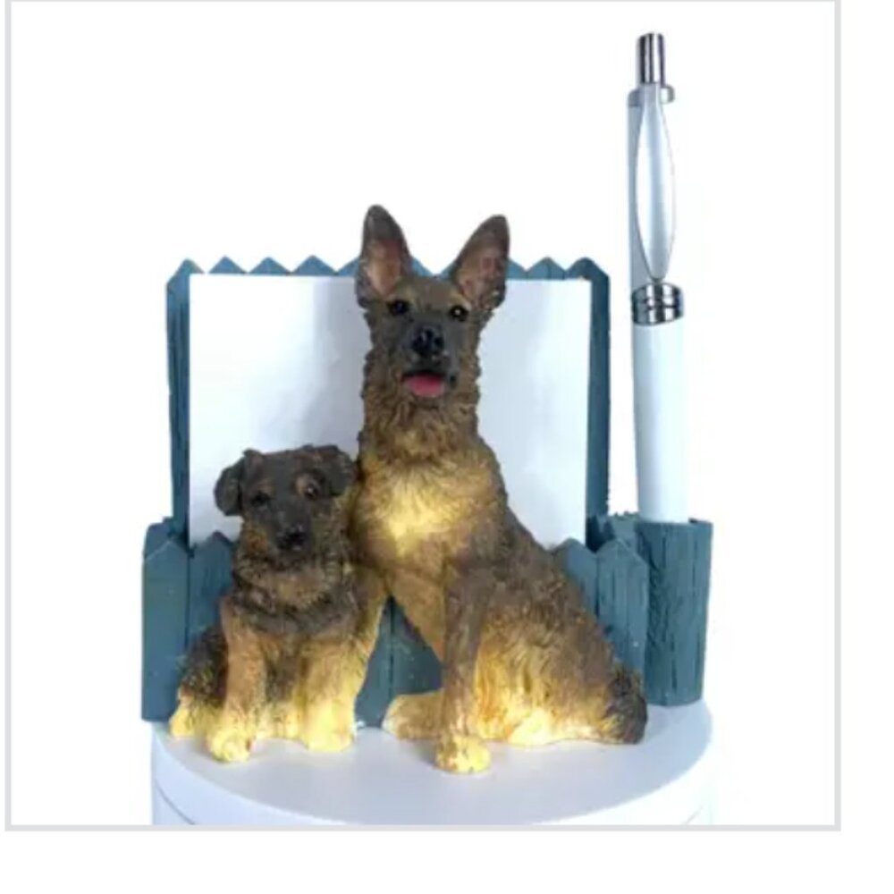 German Shepard blk/tan E&S IMPORTS MAGNETIC NOTE HOLDER - NIB
